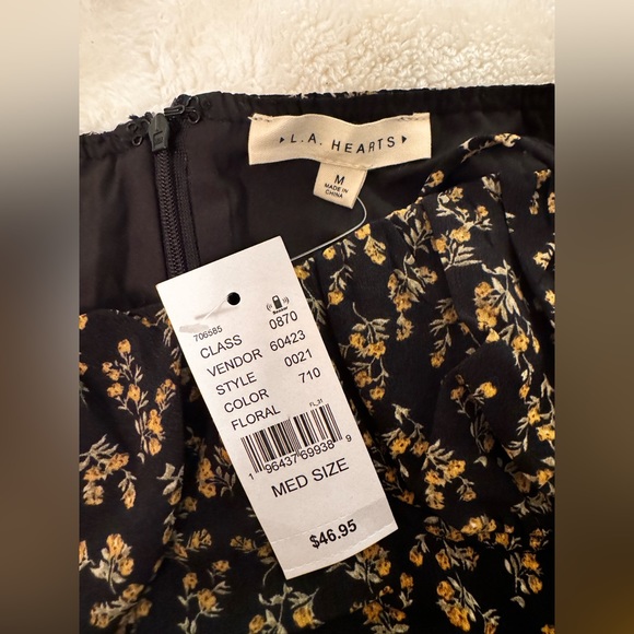 ⛈️Sale⛈️ NWT LA Hearts Long Sleeve Bustier Smocked Mini Dress - M - Picture 5 of 5